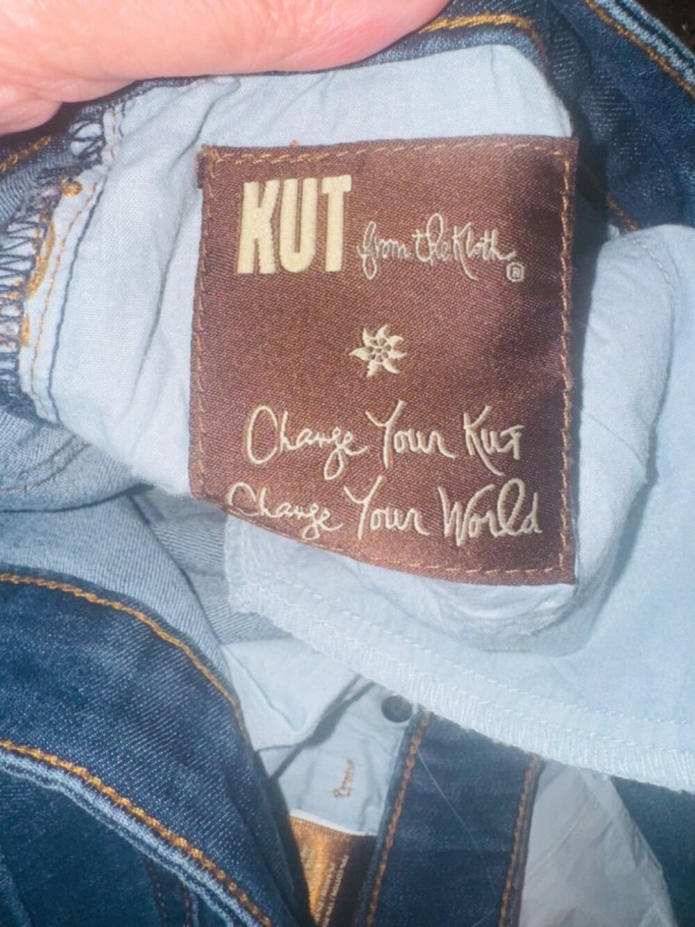 Kut From The Kloth Womens Blue Denim Straight Leg Jeans Size 10 Stretch Comfort - Picture 8 of 9